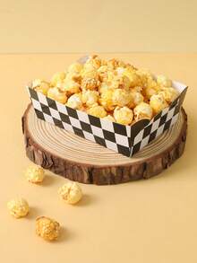 12pcs Racing Car Theme Disposable Paper Plates, Black & White Checkered Racing Car Snack Trays, Disposable Food Containers, Cookie Baking Trays, Popcorn Boxes, Racing Car Theme Birthday Party Supplies, Racing Competition Tableware, Racing Party Supplies, Wedding Decorations, Baby Shower Favors, Bridal Shower Gifts, Holiday Party Supplies - Racing - View 8