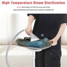 OYAJIA Clothes Steamer, Foldable Handheld Clothing Wrinkles Remover For Garments, Large Detachable Water Tank Portable Mini Fabric Steam Iron For Home And Travel (White) - UK Plug(220-240V) - View 7