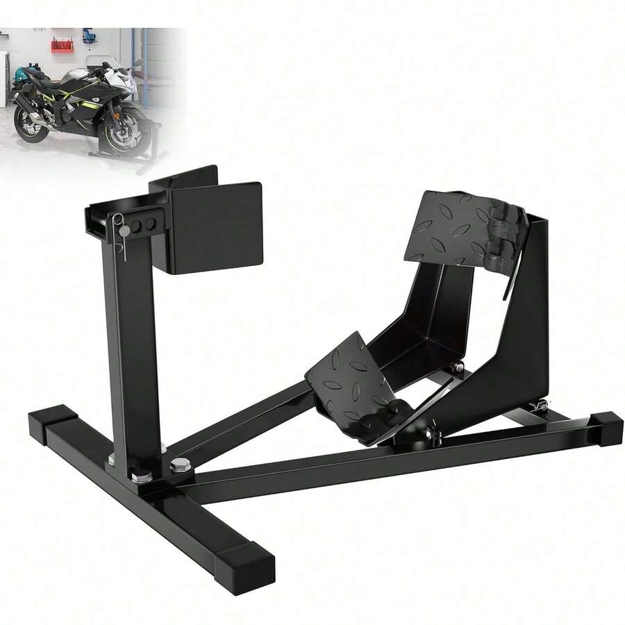 VA-Cerulean Motorradständer für 17-21", 90-130 mm Vorderrad, Motorradwippe, Transportständer, einstellbare Motorradwippe aus Stahl, als Transportständer und Montageständer - Farbe - Übersicht 1