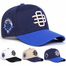 1 pieza Gorra de béisbol con bordado OE para hombres, sombrero deportivo de moda, ajustable, con protección UV, casual, adecuado para primavera, otoño, viajes, playa, fiesta - Multicolor - Ver 1
