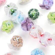 3pcs/Set Handmade Butterfly, Flower & Bead Embellished Jewelry Pendants, Suitable For Making Phone Charms, Keychains, DIY Crafts - Flowers and Butterflies - View 4