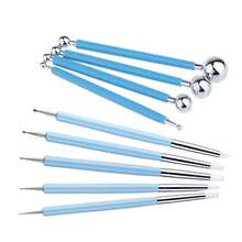 4pcs/5pcs/9pcs Silicone & Stainless Steel Clay Sculpting Tools, Clay Modeling & Sculpting Brushes For Embellishing, Imprinting, Nail Art, Polymer Clay