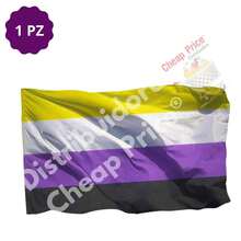 Picky Accessories Bandera No Binario Pride Orgullo Gay Grande Lgb - Blanco - Ver 3