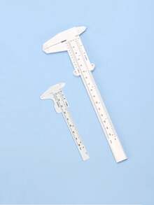 2pcs Microblading Ruler, 150mm And 80mm, Eyebrow Positioning Measuring Caliper, Tattoo Caliper, Suitable For Microblading Beginners - White - View 2