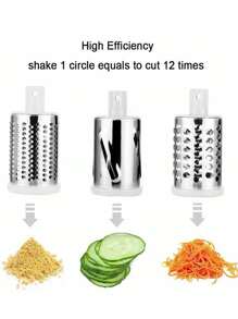 Cheese Grater, Kitchen Mandolin Vegetable Slicing Machine, With 7.62cm Replaceable Blades, Easy-To-Clean Rotary Fruit Grater Slicing Machine, Potato, Carrot, Nut Grinder