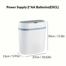 GerTong 12L Smart Trash Can,Intelligent Induction Automatic Flip Trash Can With Crevice Style Can Save Space, Without Touching The Automatic Induction Flip Garbage Can For /Bedroom/Bathroom/Living Room/Kitchen.