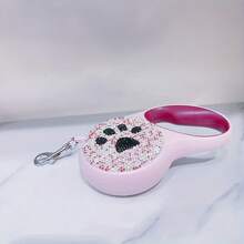 Laisse rétractable pour chien mignonne avec paillettes en diamant de 5 mètres