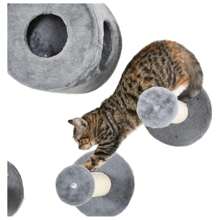 Wall Mounted Cat Furniture - 5PCs Cat Wall Shelves, Luxury Stable Wooden Cat Climber With Condo, Cushion, Scratching Post, Jumping Platform, Kittens, Elderly Cats, Adult Cats