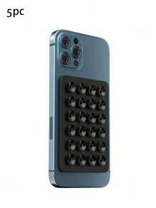 5 件双面硅胶吸盘手机支架 - 用于自拍和视频拍摄，抓握力强，兼容 和 Android - 粘性硅胶支架，适合淋浴使用，非常适合视频录制和摄影，兼容 、Android 手机，生日礼物，家人，朋友手机支架，手机配件