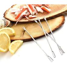 10/3 Pcs Stainless Steel Seafood Forks 6.75" - Multicolor - View 6