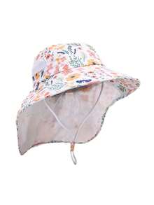 1pc Cartoon Unicorn/Mermaid/Dinosaur Pattern Kids Large Brim Shawl Bucket Hat, Boys Girls Sun Hat For Spring Summer Autumn Outdoor Travel Beach, UV Ion - Nhiều màu - Xem 14