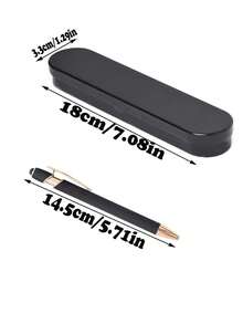 Personalized Luxurious Soft Touch Rose Gold/Black Pen Box Set. Customizable Metal Ballpoint Pen With Box Set With Stylus, Smooth Writing Metal Ballpoint Pen With Engraved Text, Suitable For Mother's Day, Birthday, Teacher's Day, Christmas, Halloween Gifts,New Job, Office Supplies - Multicolor - View 12