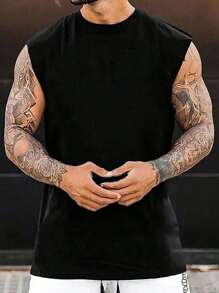 Męski, szybkoschnący, sportowy top w stylu Boyfriend Style na lato, do ćwiczeń na świeżym powietrzu