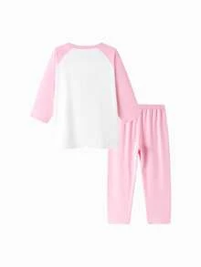 Balabala Tween Girl' Pajama Set - Soft Long Sleeve Top & Pants - Cozy Sleepwear For Boys & Girls - Pink - View 5