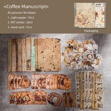 90 件复古剪贴簿套装 - 复古收藏品套装，包含电影/花园/咖啡/日记剪纸、装饰纸贴纸和卡片纸元素，适用于垃圾日记本、拼贴艺术、卡片制作 - 彩色 - 查看 15