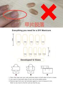 24pcs Upgrade Your Style! Short Coffin Shaped French Pink Nails With Black Edge & Glitter. Suitable For Daily Wear, Parties & Dance Events. Press On Nails Nail Supplies