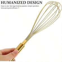 1/2 件多功能耐热不锈钢打蛋器、手动打蛋器和搅拌器，用于混合烘焙烹饪工具，非常适合打鸡蛋、打发、起泡和搅拌 - 非常适合圣诞节、感恩节、万圣节、复活节、