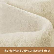 Deluxe Edition  Lemon Carpet Rugs Living Room Large 200x290, Grey Rug For Bedroom Washable Area Rug Anti Slip Fluffy Rug Shaggy Cream Carpets Extra Large Rugs For Living Room Kids Room - Milky White - View 2