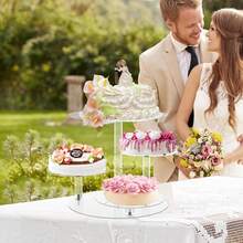 1 Set Acrylic Cake Decorating Kit - Acrylic Tiered Cake Stand And Dessert Table Display Set Can Hold 40 Cupcakes, Suitable For Wedding, Birthday, Party - Perfect Cupcake Stand For Events And Cake Decorating - Clear - View 4