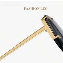 1 件时尚复古超大精致金属框架腿女士时尚眼镜，优雅美观，适合各种场合佩戴女士时尚眼镜 - 紫色 - 查看 4