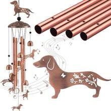 Dachshund Dog Wind Chimes For Outside Decor Dog Gifts Housewarming, Birthday, Memorial,Thanksgiving Dog Gifts For Women/Men,Wind Chime Garden Decor Outdoor,Festival Gifts,Front Yard Garden Decor