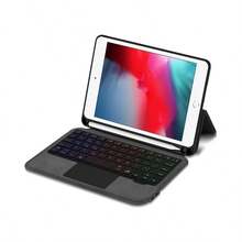 Teclado Mágico para iPad Mini de 7ª y 8ª generación de 8.3 pulgadas, Funda Inteligente con Trackpad, Retroiluminada y Táctil para iPad Mini de 4ta y 5ta generación de 7.9 pulgadas (Modelos A2993, A2995, A996, A2567, A2568, A2659, A2133, A2124, A2125, A2126, A1538, A1550) - Negro - Ver 8