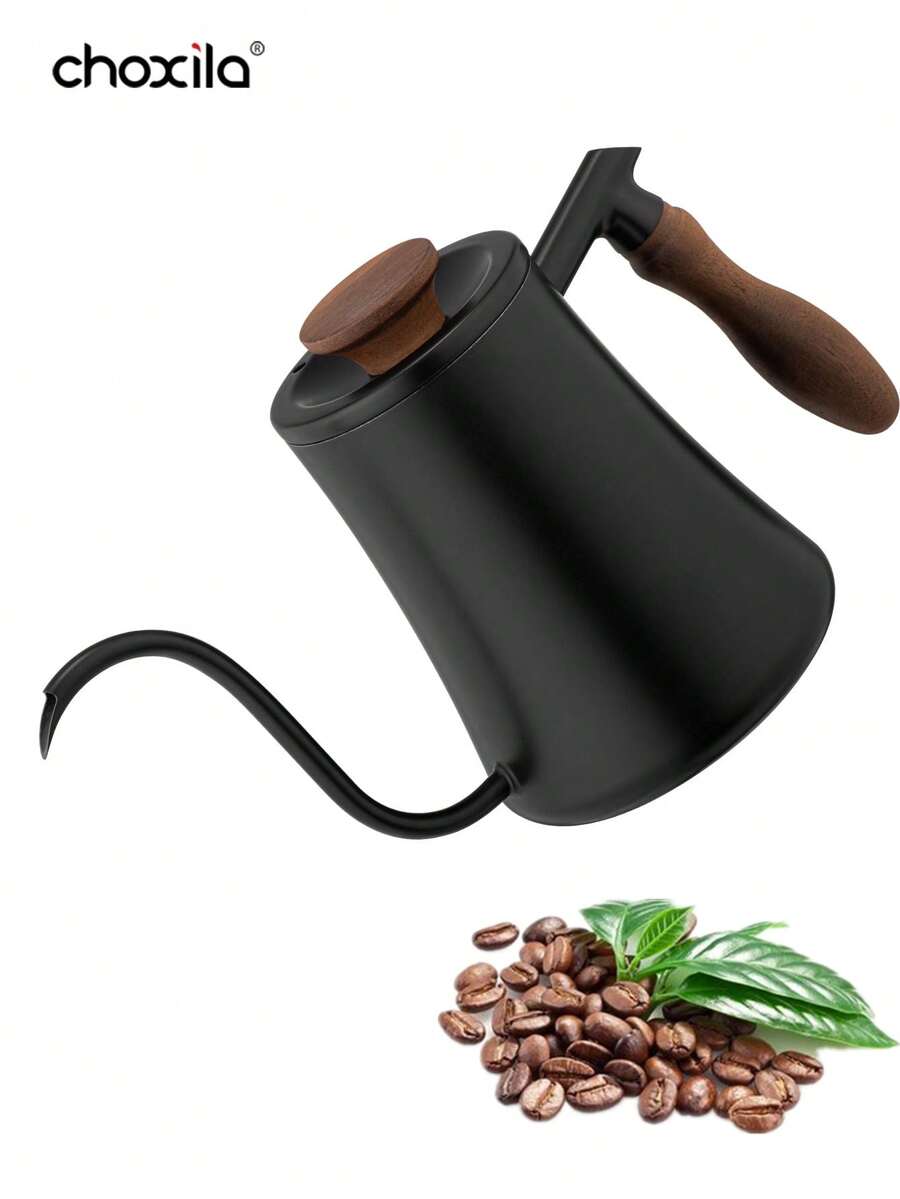 choxila 1 件套手冲咖啡壶，不锈钢咖啡壶，鹅颈壶嘴咖啡壶，适合家庭、咖啡店、办公室和学校使用 - 咖啡壺 - 查看 1