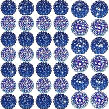 10 件 20 毫米混合泡泡糖珠套装，颜色有红色、白色、深蓝色、黑色、粉色、蓝色和白色，珠子间距较大。粗珠用于 DIY 钥匙扣、钢笔、手链、项链、手工艺品和珠宝制作。婚礼季节、母亲节、送给朋友和母亲的最佳礼物