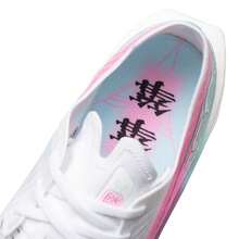 XTEP 男士运动鞋轻便透气休闲减震防滑跑步鞋，经典白 / 霓虹数码粉 / 天青色，型号 976419110088