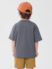 Balabala Kids' Short-Sleeve Quick-Dry T-Shirt, Lightweight Wear - Cold Gray - View 4