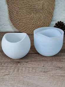 1pc Arc-Shaped Mold For DIY Resin, Gypsum, Cement Casting, Jewelry, Keychain, Decoration Storage - White - View 1