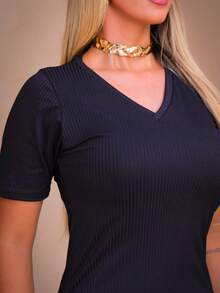 Women Dresses - 深色水洗藍 - 查看 5