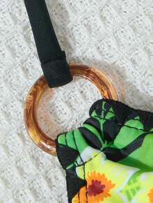 Summer Newest Floral Print Halter Tie Up Sexy Bikini Set - Multicolor - View 7