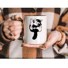 [Cute Cartoon Kitten Pattern Mugs] 1pc Creative And Unique Ceramic Coffee Mugs For Juice, Milk, Coffee - Perfect Birthday Gift And Holiday Gift For Family, Him, Office Afternoon Tea Coffee Mugs, Family Breakfast Milk Mugs, Cold Drink Mugs, Mugs Of Water, Milk Tea Mugs, Beer Mugs And Other Interesting Mugs, Reusable Ceramic Material, Also Suitable For Party Creative Gifts. Back To School