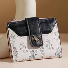 Ladies Elegant Floral Coin Purse, Multi Card Slots, Versatile Student Wallet - Multiple Colors Available