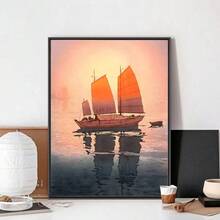1 Stück Ukiyo-E Kawase Hasui Kunstwerke Poster Clubbar Vintage Poster Wandkunst Malerei Schlafzimmer Studierzimmer ohne Rahmen - Verschiedenfarbig - Übersicht 97
