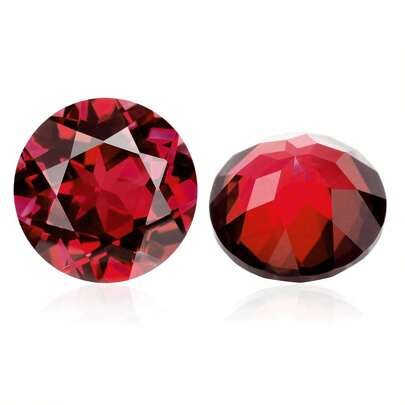 One 100% Lab Grown Ruby Round Cut Gemstone For Charms Advanced Jewelry Making Materials