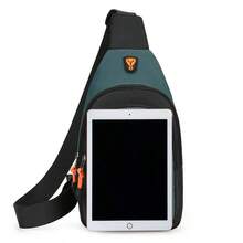 Bolsa de hombro para ocio al aire libre, senderismo y bicicleta para hombres, bolsa bandolera deportiva impermeable, mochila de viaje, bolsa de pecho para hombres - Negro - Ver 5