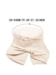 1pc Women's Oversized Brim Hat, Summer Japanese Style Bucket Hats, Casual Sun Protection Bow Bucket Hat, Versatile - Beige - View 5