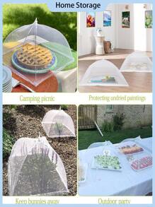 1pc Large Foldable Food CoverAnti-Fly Kitchen & Outdoor Camping Mesh Tent,Suitable For Kitchen, Living Room, Restaurant, Picnic, Camping, Outdoor