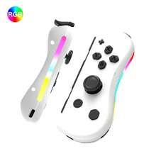 Controlador inalámbrico GAMINJA NS008 compatible con Switch, controladores laterales izquierdo y derecho con luces RGB, compatible con la consola de juegos Switch, mando L/R con función de encendido de pantalla y captura de pantalla, par de Joy-Con portátil - Multicolor - Ver 12