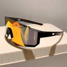 Gafas deportivas al aire libre, gafas de esquí, gafas de sol de ciclismo para mujeres y hombres, gafas de sol de marca, gafas de sol populares Punk para esquiar a prueba de viento - Marco blanco - Ver 6