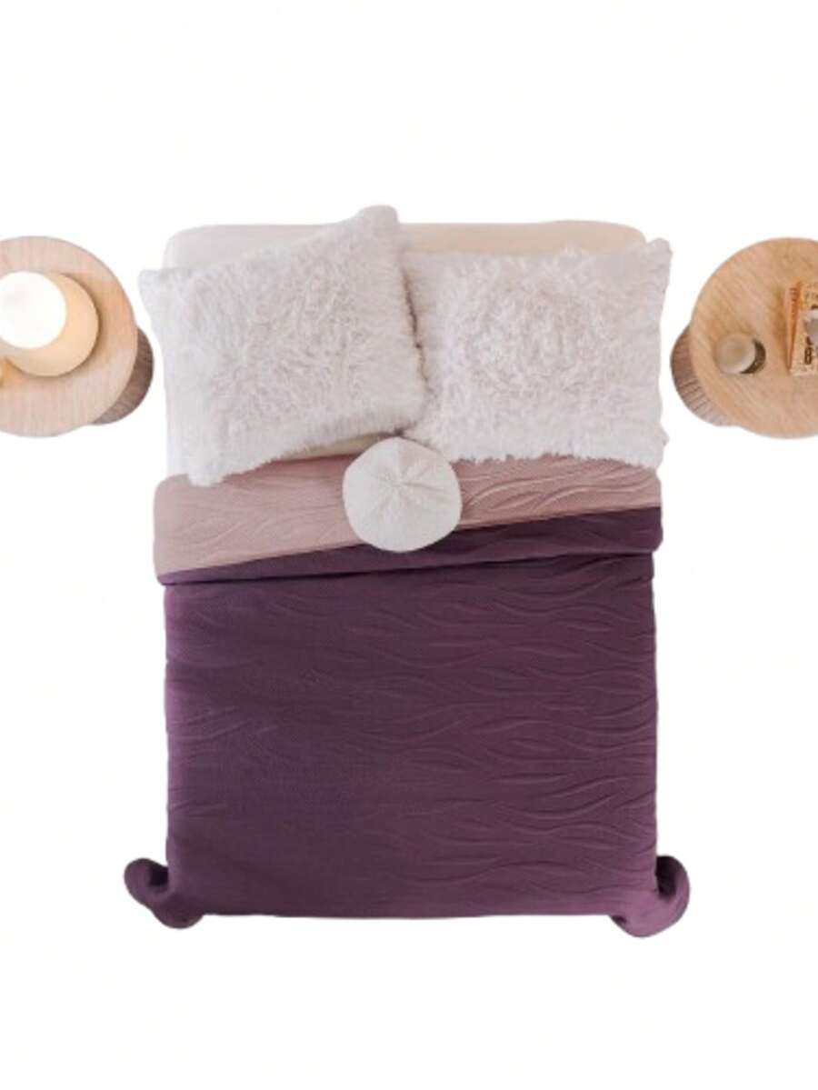 NOVO PLAIN LIGHTWEIGHT QUILT - Purple - View 1