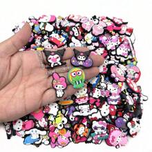 Sanrio 10pcs/20pcs/30pcs/50pcs Sanrio Character Hole Punched Shoe Decoration, Hello Kitty DIY Shoe Flower PVC Soft Accessories