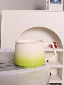 1 Stück 270ml Tasse im Ins-Stil aus Keramik mit Griff, Farbverlauf, Farbverlauf Farbe Latte Tasse, hochwertiger Nachmittagstee Tasse, modischer Becher/Rührkrug, Damen Bürotasse - Kaffeetasse mit Farbverlauf - Übersicht 16