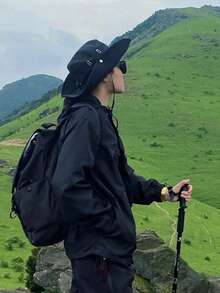 1 Pc Multi-Wear Classic Design Wide Brim Hat, Makes The Face Look Smaller, Simple & Fashionable, Protects Against Sun, Wind & UV, Foldable For Easy Storage, Suitable For Hiking, Outdoor Travel, Parties, Camping And Various Occasions - Multicolor - View 8