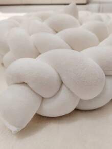 1pc Baby Bed Surround Hand Woven Strip Knotting Four Strand Fried Dough Twists Braid Anti-Collision Soft Bag Baby Bed Surround