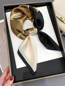 1pc Floral Print Casual Polyester Scarf/Headscarf For Women, Fashion Versatile Square Scarf,Suitable For Spring, Summer, Autumn - Multicolor - View 6