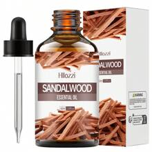 Hllozzi Aceite esencial de sándalo extraído de plantas en múltiples tamaños de 30ml/60ml/100ml, con fragancia suave de larga duración, apto para difusor de aromaterapia, hidratación facial, cabello, piel, cuidado corporal, masaje, todo en uno, excelente opción de regalo