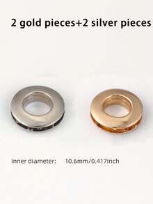 2/4个行李箱配件金属孔眼,DIY珠宝装饰肩带链条螺丝扣,空心扣,DIY钱包制作 - 彩色 - 查看 15